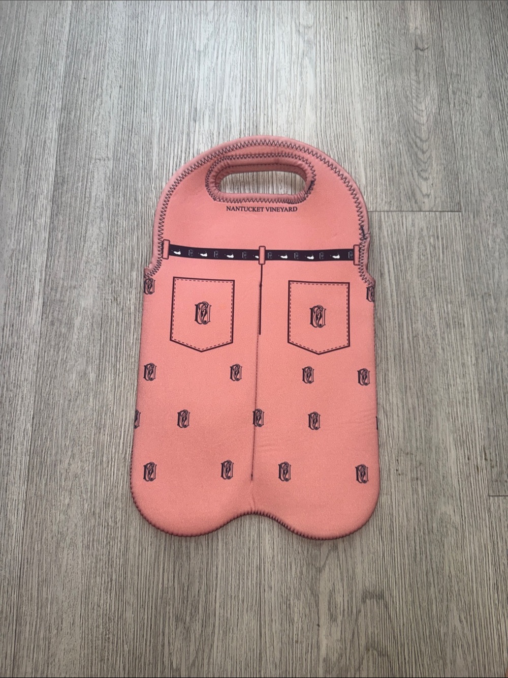 Coral Neoprene Wine Tote